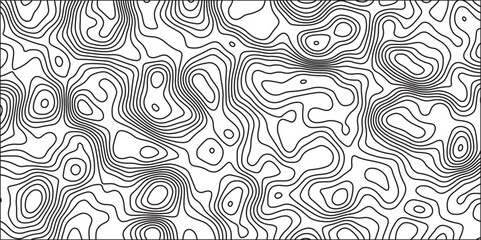 Wavy papercut abstract background, wavy line background, geographic grid vector. Geographic abstract grid. Modern black and white topographic contours lines of mountains. Geographic curved, vector ill