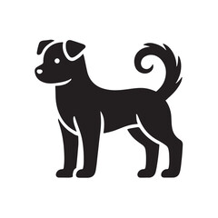 black dog silhouette