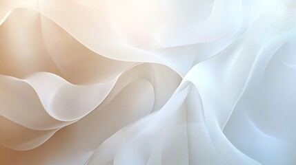 Obraz premium Abstract Beige and White Swirling Fabric Design