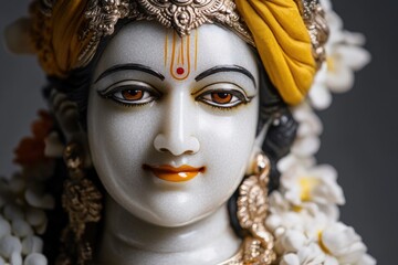 A close-up shot of a statue depicting a woman, great for art or design concepts