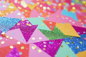A vibrant and playful background filled with colorful confetti, perfect for celebrating any occasion