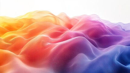 Fototapeta premium Abstract digital visualization of flowing waves in vibrant colors,
