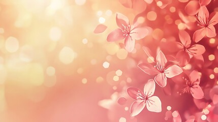 Delicate Pink Blossoms Glowing Softly In Spring Light