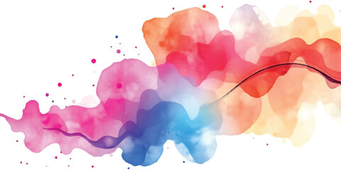 Holi indian fastival abstract mixed rainbow  watercolor backdrop with colorful splashes and artistic multicolor vibrant paint texture background Spray Grunge  splatter stain brush, vector illustration