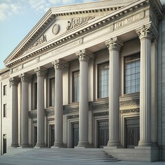 Fototapeta premium Ornate elegant classical architectural designs showcasing decorative columns with structural refinements