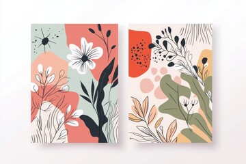 A romantic moment captured between two people holding cards with flowers