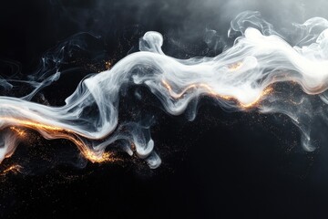 Fototapeta premium Close up shot of smoke on a dark background