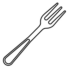 Minimalist Fork Line Art Design