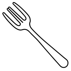 Minimalist Fork Line Art Design