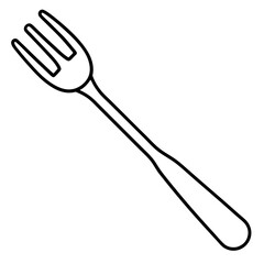 Minimalist Fork Line Art Design