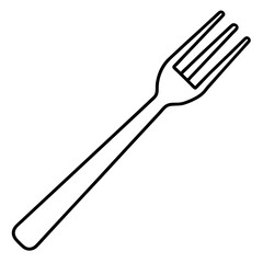 Minimalist Fork Line Art Design