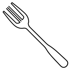 Minimalist Fork Line Art Design