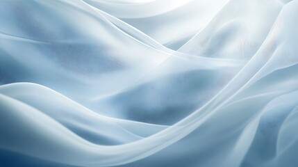 Fototapeta premium Elegant Light Blue Fabric Draped Softly