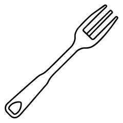 Minimalist Fork Line Art Design