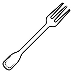 Minimalist Fork Line Art Design