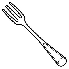 Minimalist Fork Line Art Design