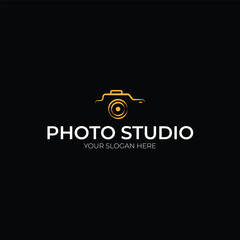 Camera photography logo design vector illustration