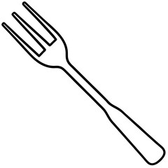 Minimalist Fork Line Art Design