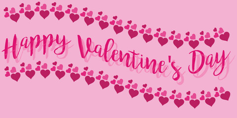 Valentine's Day concept frame. Vector illustration. Cute love sale banner or greeting card