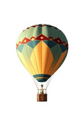 Naklejka premium Isolated hot air balloon on a white background balloon background balloon background party holiday celebration decoration 