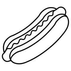 Minimalist Hot Dog Line Art Vector Design