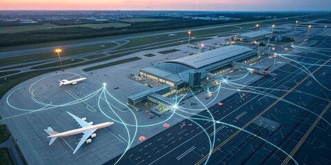 Secure Airplane Flight Technology: Aerial View of Cyber Security System