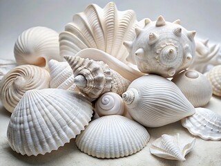 Obraz premium Elegant Seashell Collection generative ai