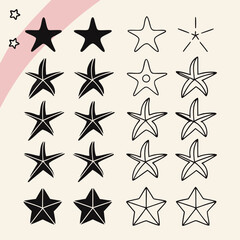 Obraz premium black and white stars