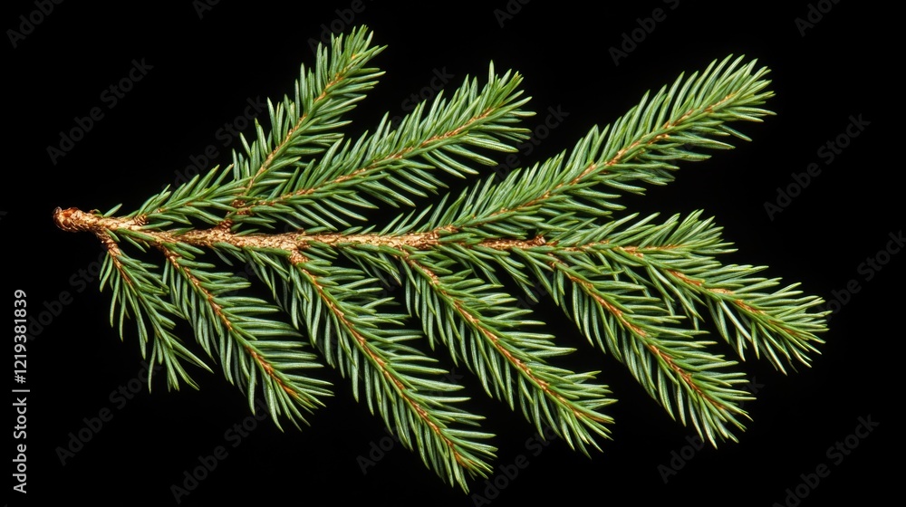 Poster a close-up of a pine branch against a dark background, perfect for using as a texture or design elem