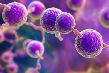 A detailed shot of a cluster of purple balls, often used in product photography or as a decorative element