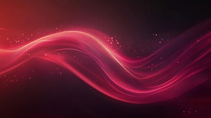 Abstract Red Wave Glowing Dark Background