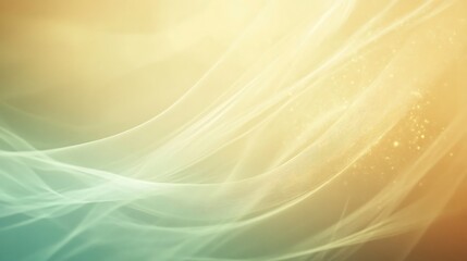 Abstract Golden Green Wave Background Design