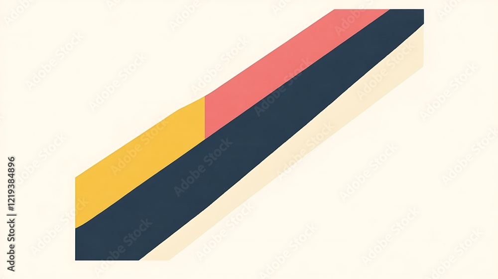 Poster abstract diagonal multicolored geometric design