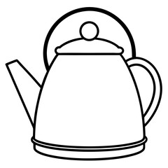 Minimalist Kettle Line Art Design
