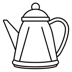 Minimalist Kettle Line Art Design