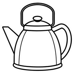 Minimalist Kettle Line Art Design