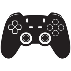 Gaming controller Silhouette, Gamepad vector icon illustration