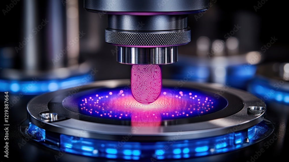 Poster lab testing material analysis under microscope