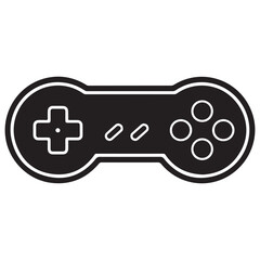 Gaming controller Silhouette, Gamepad vector icon illustration