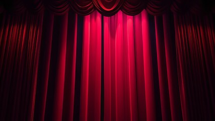 "Red Theatre Curtain Open