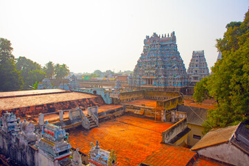 Sri Ranganatha Swamy Temple, Srirangam, Hinu Temple in Trichy, Tamil Nadu, India. Place of worship.