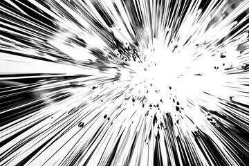 A sudden flash of light bursts through the darkness, illuminating the surrounding area