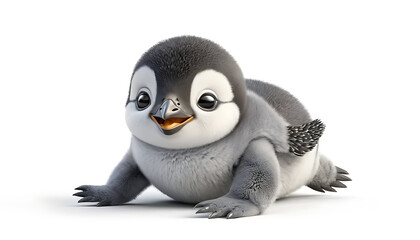 Obraz premium Adorable Baby Penguin HD Image Cute Animal Wallpaper