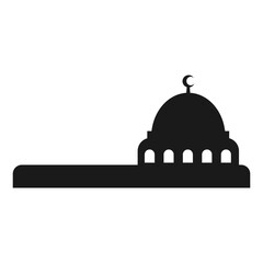 Mosque silhouette vector element