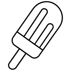 Minimalist Popsicle Line Art Vector Design