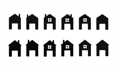 home icon silhouette vector design