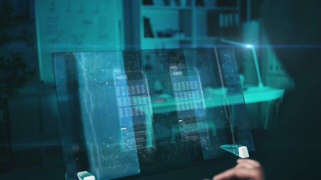 Hacker bypasses security protocols and steals data using futuristic hacking tech