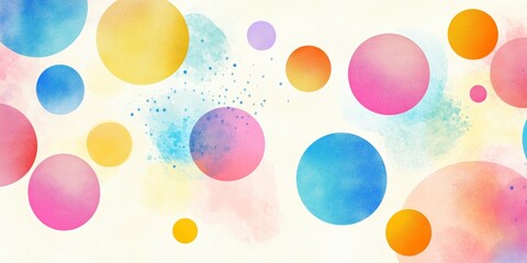 Fototapeta premium Colorful Abstract Background with Circles and Soft Watercolor Effects