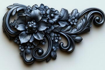 A detailed view of a decorative item on a wall, great for use in interior design or architecture contexts
