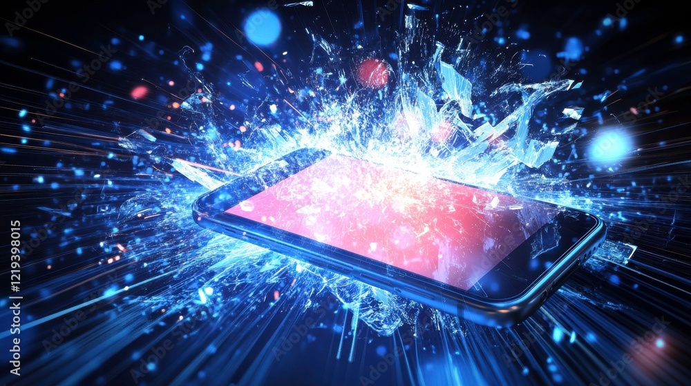 Poster Dynamic Smartphone Launch with Action-Oriented Effects